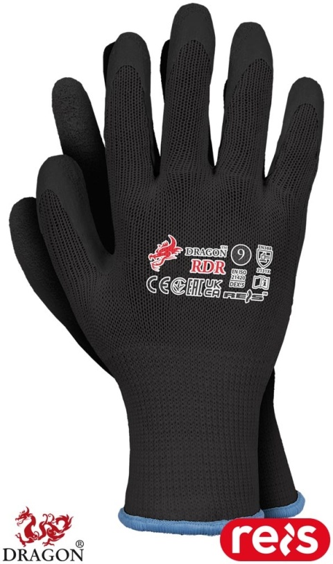 RĘKAWICE OCHRONNE RDR DO PRACY NA BUDOWIE, TRUDNOŚCIERALNE, 12PAR