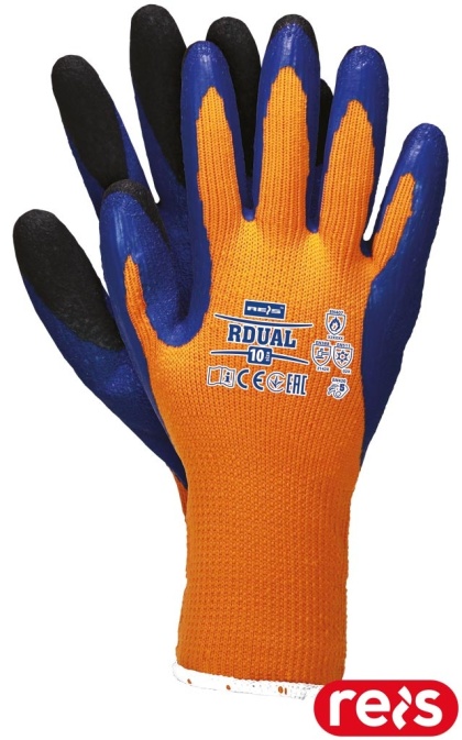 RĘKAWICE OCHRONNE RDUAL OCIEPLANE ODPORNE NA CIEPŁO KONTAKTOWE, MAGAZYNY, CHŁODNIE 12par