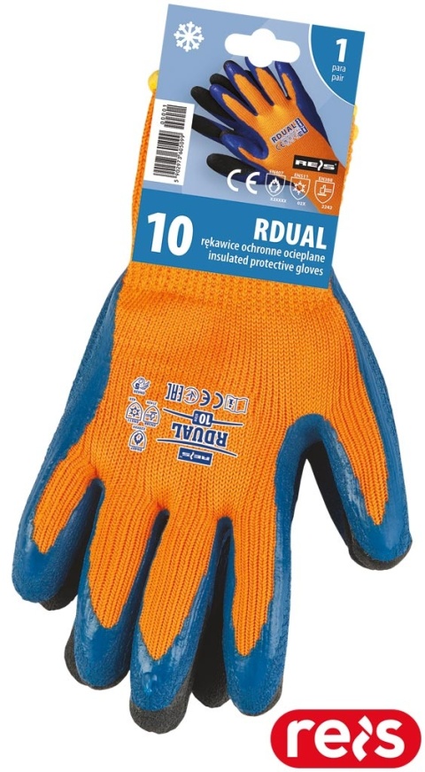 RĘKAWICE OCHRONNE RDUAL-S OCIEPLANE ODPORNE NA CIEPŁO KONTAKTOWE, MAGAZYNY, CHŁODNIE