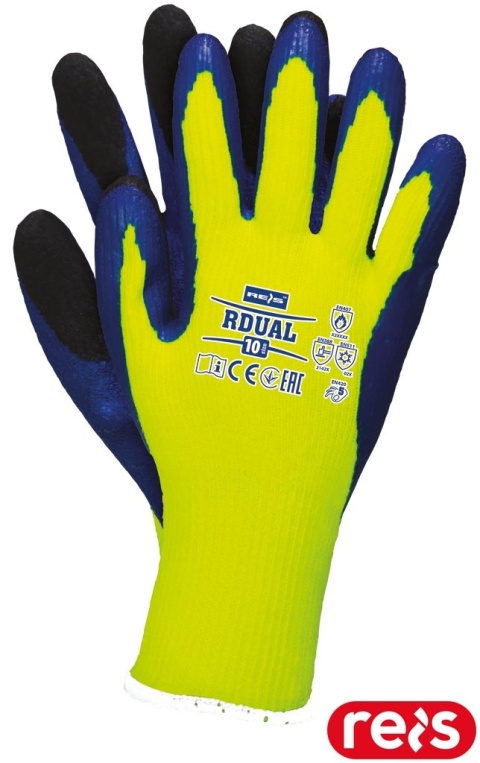 RĘKAWICE OCHRONNE RDUAL OCIEPLANE ODPORNE NA CIEPŁO KONTAKTOWE, MAGAZYNY, CHŁODNIE 12par