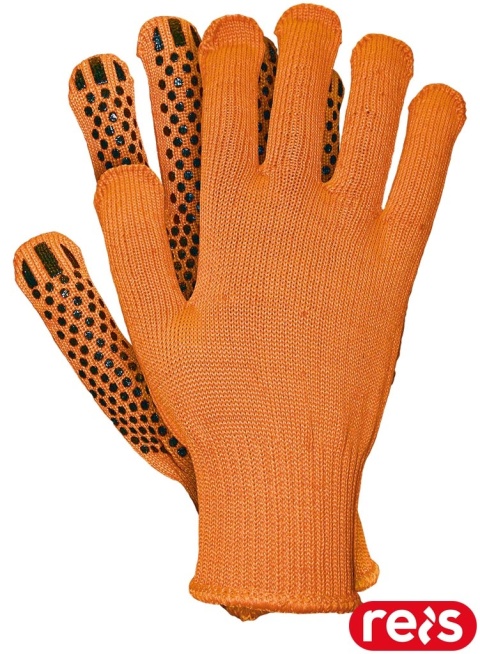 RĘKAWICE OCHRONNE RDZFLAT Z NAKROPIENIEM PCV, 12PAR