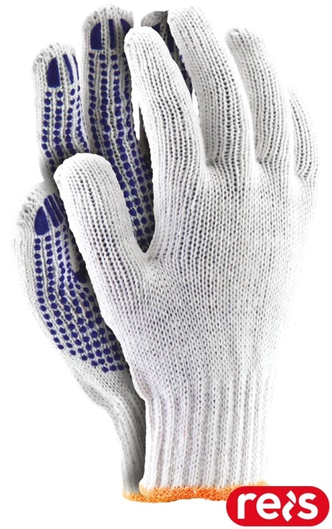 RĘKAWICE OCHRONNE RDZN600 Z NAKROPIENIEM PCV, 12 PAR