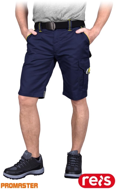 SPODNIE OCHRONNE DO PASA - KRÓTKIE PROX GRANATOWO-ŻÓŁTO-SZARE