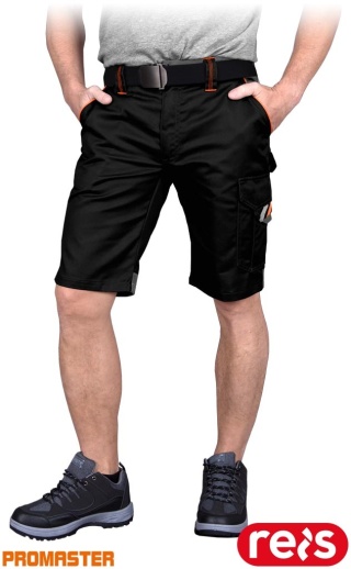 SPODNIE OCHRONNE DO PASA - KRÓTKIE PROX CZARNO-POMARAŃCZOWO-SZARE