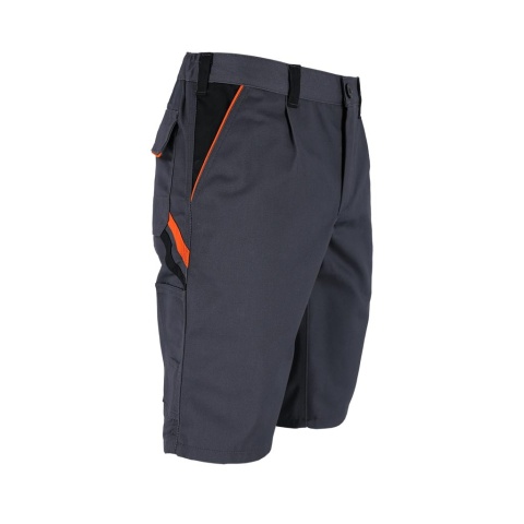 SPODNIE OCHRONNE DO PASA - KRÓTKIE PRO, GUMKA W PASIE, SZARO-CZARNO-POMARAŃCZOWE