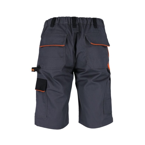 SPODNIE OCHRONNE DO PASA - KRÓTKIE PRO, GUMKA W PASIE, CZARNO-POMARAŃCZOWO-SZARE