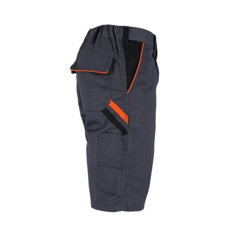 SPODNIE OCHRONNE DO PASA - KRÓTKIE PRO, GUMKA W PASIE, CZARNO-POMARAŃCZOWO-SZARE