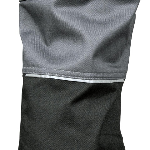 SPODNIE OCHRONNE DO PASA PROX WSTAWKI ODBLASKOWE, KIESZENIE NA NAKOLANNIKI NIEBIESKO-CZARNO-POMARAŃCZOWE