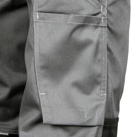 SPODNIE OCHRONNE DO PASA PROX WSTAWKI ODBLASKOWE, KIESZENIE NA NAKOLANNIKI GRANATOWO-ŻÓŁTO-SZARE