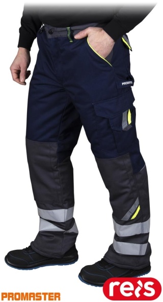 SPODNIE OCHRONNE OCIEPLANE DO PASA PROM-WIN, PASY ODBLASKOWE, KIESZENIE NA NAKOLANNIKI