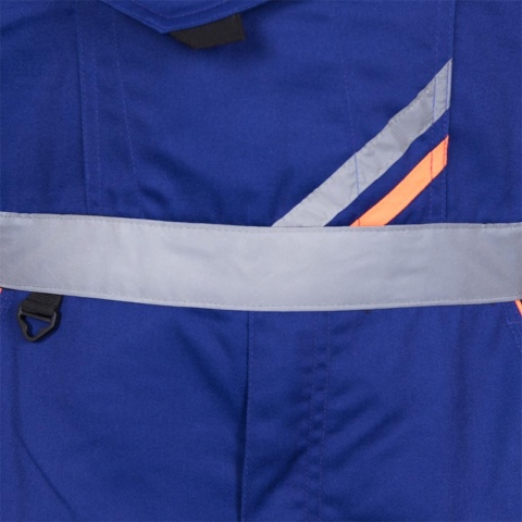 SPODNIE OCHRONNE OGRODNICZKI PROM KIESZENIE NA NAKOLANNIKI, ODBLASKI, SZARO-CZARNO-POMARAŃCZOWE