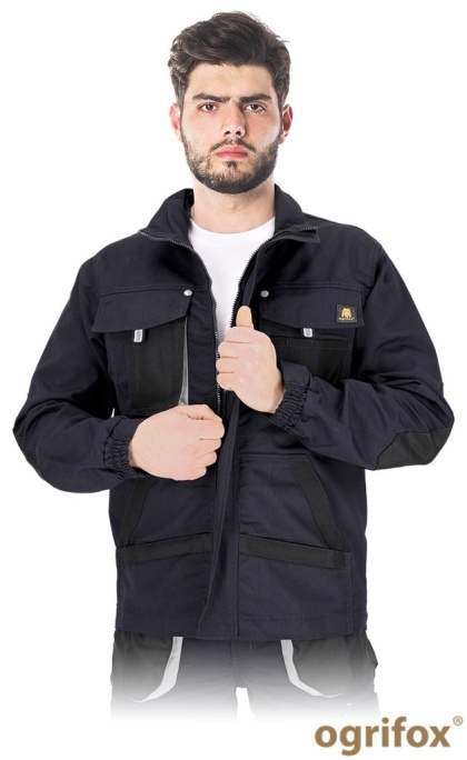 BLUZA OCHRONNA OX.05.789 OGR, WZMOCNIENIA NA ŁOKCIACH SZARO-CZARNO-JASNOSZARA