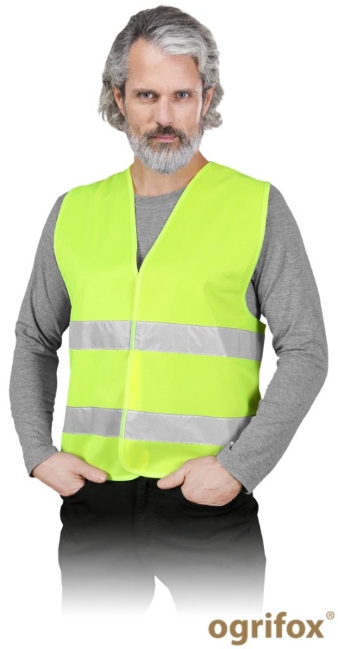 KAMIZELKA OSTRZEGAWCZA OX-LUMI PASY ODBLASKOWE ŻÓŁTA