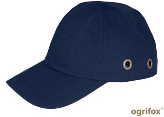 PRZEMYSŁOWY HEŁM LEKKI ANTYSKALPOWY OX.03.214 BUMPER, SKORUPA ABS, SYSTEM AMORTYZACJI, REGULACJA, GRANATOWY