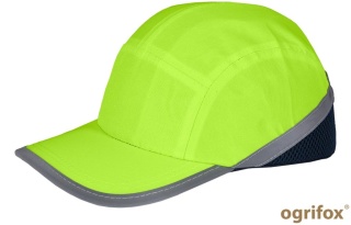 PRZEMYSŁOWY HEŁM LEKKI ANTYSKALPOWY Z DASZKIEM OX.03.215 BUMPER-HV, SKORUPA ABS, REGULACJA SELEDYNOWY