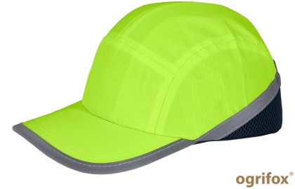 PRZEMYSŁOWY HEŁM LEKKI ANTYSKALPOWY Z DASZKIEM OX.03.215 BUMPER-HV, SKORUPA ABS, REGULACJA SELEDYNOWY