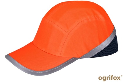 PRZEMYSŁOWY HEŁM LEKKI ANTYSKALPOWY Z DASZKIEM OX.03.215 BUMPER-HV, SKORUPA ABS, REGULACJA POMARAŃCZOWY