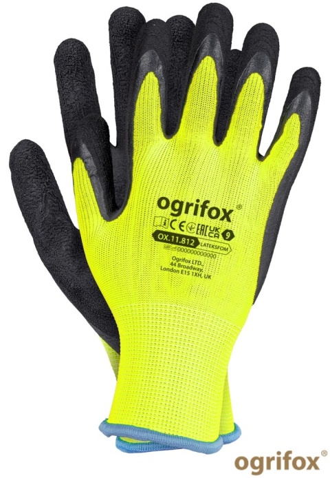 RĘKAWICE OCHRONNE OX.11.812 LATEKSFOM 12par