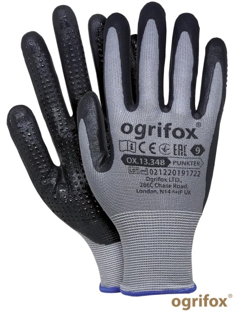 RĘKAWICE OCHRONNE OX.13.348 PUNKTER 12par