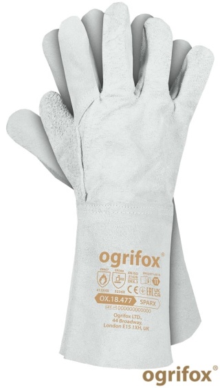 RĘKAWICE OCHRONNE OX.18.477 SPARX SPAWALNICZE SKÓRA BYDLĘCA DWOINA 12PAR