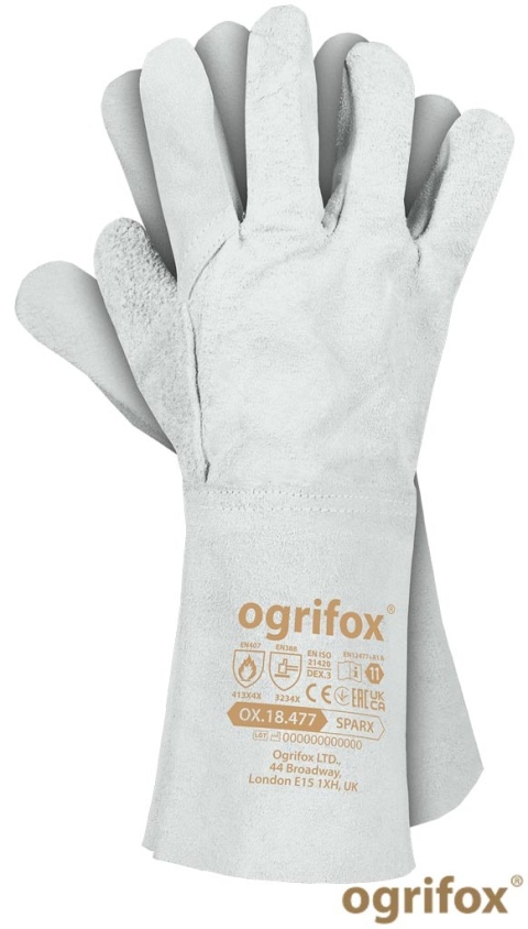 RĘKAWICE OCHRONNE OX.18.477 SPARX SPAWALNICZE SKÓRA BYDLĘCA DWOINA 12PAR