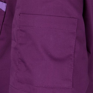 BLUZA OCHRONNA OSSIA DAMSKA Z KRÓTKIM RĘKAWEM, LABORATORA, USŁUGI KOSMETYCZNE, FIOLETOWA