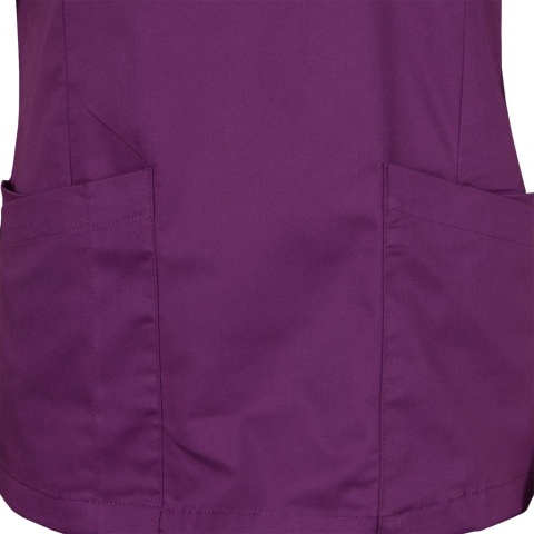 BLUZA OCHRONNA OSSIA DAMSKA Z KRÓTKIM RĘKAWEM, LABORATORA, USŁUGI KOSMETYCZNE, FIOLETOWA