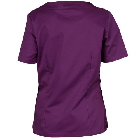 BLUZA OCHRONNA OSSIA DAMSKA Z KRÓTKIM RĘKAWEM, LABORATORA, USŁUGI KOSMETYCZNE, FIOLETOWA