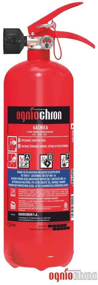 GAŚNICA PIANOWA, GASTRONOMICZNA 3 KG