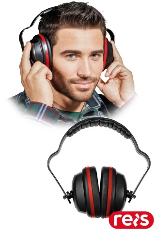 NAUSZNIKI PRZECIWHAŁASOWE OSB, SNR= 27 dB, CZARNO-CZERWONE