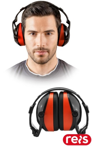 NAUSZNIKI PRZECIWHAŁASOWE OSC SNR=25,4 dB CZARNO-CZERWONE