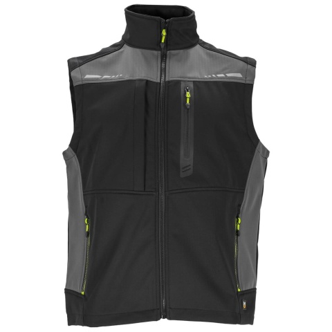 BEZRĘKAWNIK OCHRONNY VESTFOLD SOFTSHELL CZARNO-SZARY