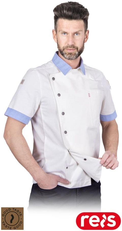 BLUZA KUCHARSKA OCHRONNA MARCATO SIATECZKA PO BOKACH BIAŁA