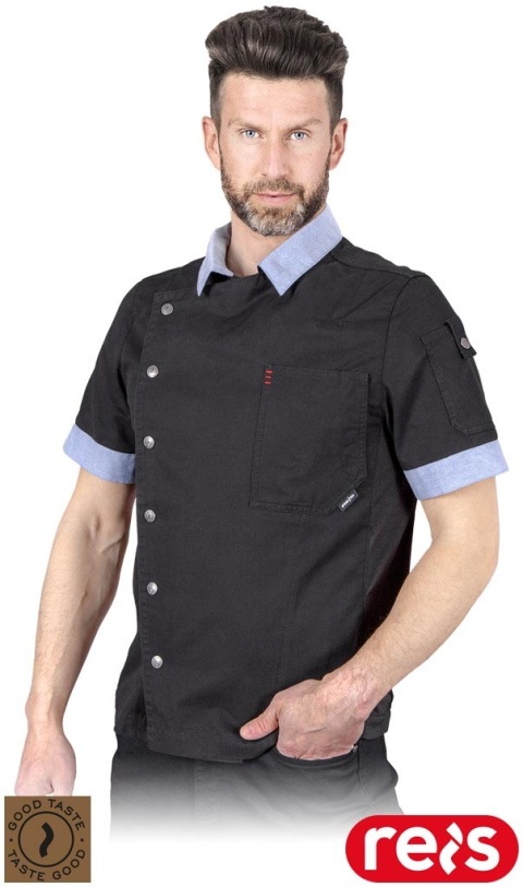 BLUZA KUCHARSKA OCHRONNA MARCATO SIATECZKA PO BOKACH CZARNA