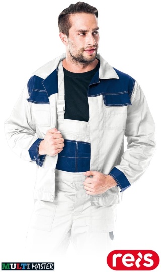 BLUZA OCHRONNA MMB MULTI MASTER OTWORY WENTYLACYJNE BIAŁO-NIEBIESKA