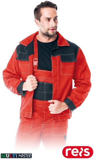 BLUZA OCHRONNA MMB MULTI MASTER OTWORY WENTYLACYJNE CZERWONO-CZARNA