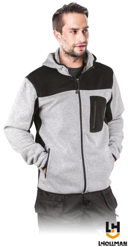 BLUZA OCHRONNA SCOT Z KAPTUREM JASNOSZARO-CZARNA