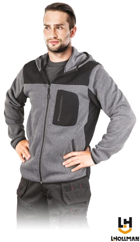 BLUZA OCHRONNA SCOT Z KAPTUREM CIEMNOSZARO-CZARNA