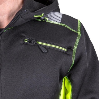 BLUZA OCHRONNA TROTTEL DZIANINOWA Z POLAREM CZARNO-ZÓŁTA