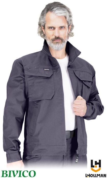 BLUZA OCHRONNA ROBOCZA MĘSKA WILSTER PRZEDŁUŻANY TYŁ SZARA