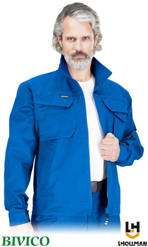 BLUZA OCHRONNA ROBOCZA MĘSKA WILSTER PRZEDŁUŻANY TYŁ NIEBIESKA