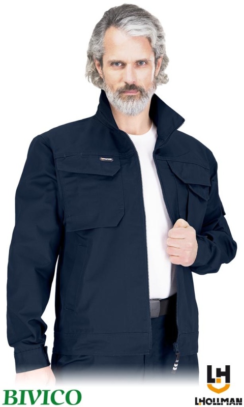 BLUZA OCHRONNA ROBOCZA MĘSKA WILSTER PRZEDŁUŻANY TYŁ GRANATOWA