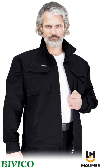 BLUZA OCHRONNA ROBOCZA MĘSKA WILSTER PRZEDŁUŻANY TYŁ CZARNA