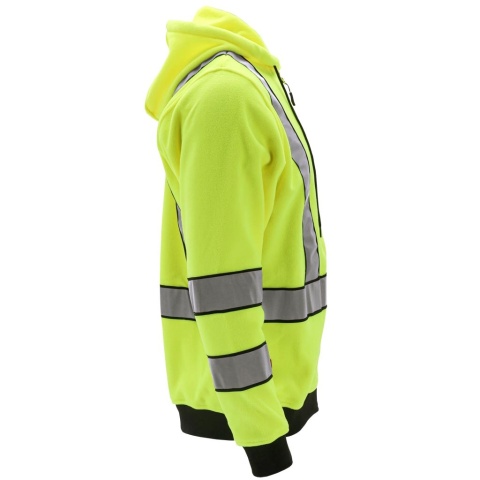 BLUZA OCHRONNA Z POLARU LUMINO MĘSKA PASY ODBLASKOWE ŻÓŁTA