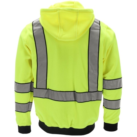 BLUZA OCHRONNA Z POLARU LUMINO MĘSKA PASY ODBLASKOWE ŻÓŁTA