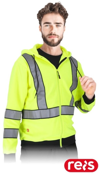BLUZA OCHRONNA Z POLARU LUMINO MĘSKA PASY ODBLASKOWE ŻÓŁTA