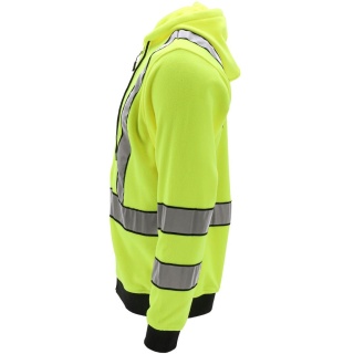 BLUZA OCHRONNA Z POLARU LUMINO MĘSKA PASY ODBLASKOWE POMARAŃCZOWA