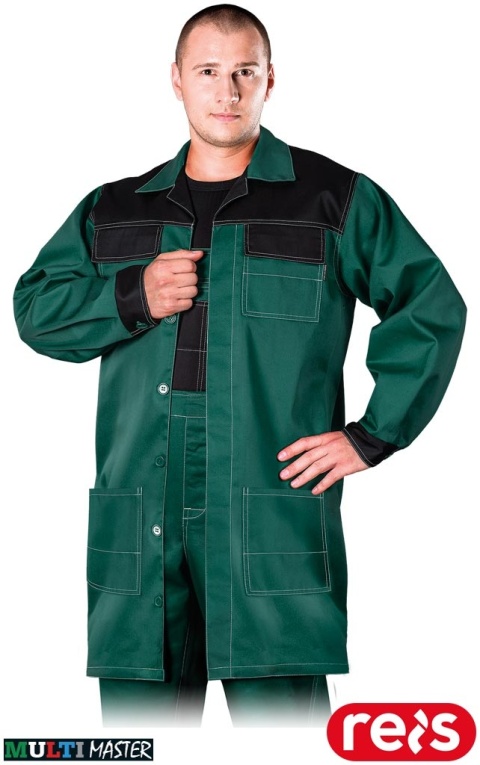 FARTUCH OCHRONNY MMF MULTI MASTER ZAKŁADY ŚLUSARSKIE, MAGAZYNY ZIELONO-CZARNY