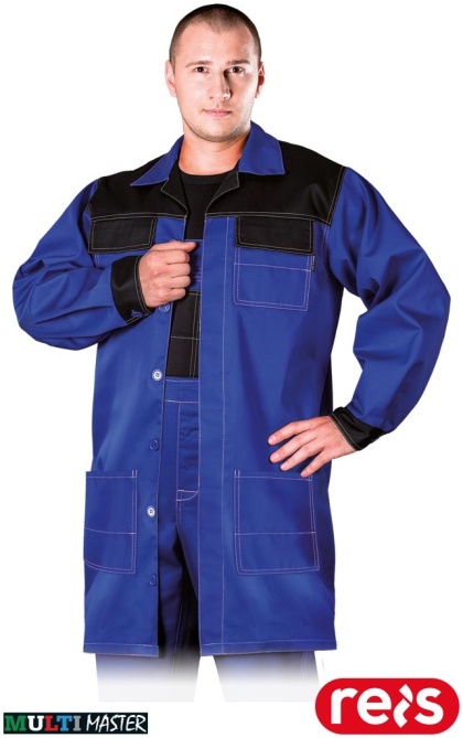 FARTUCH OCHRONNY MMF MULTI MASTER ZAKŁADY ŚLUSARSKIE, MAGAZYNY NIEBIESKO-CZARNY