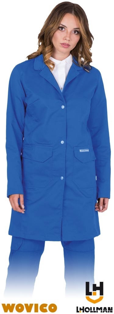 FARTUCH OCHRONNY DAMSKI WOMCOLER, WYTRZYMAŁY, ODPORNY NA WYTARCIA NIEBIESKI